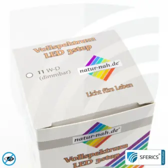 11 watt LED full spectrum 3step | dimming without dimmer: bright like 100 watts (100%), 50% or 15%, 1000 lumens | CRI 95 | flickerfree | daylight | E27 | business quality 21 11 watt LED full spectrum 3step | dimming without dimmer: bright like 100 watts (100%), 50% or 15%, 1000 lumens | CRI 95 | flickerfree | daylight | E27 | business quality