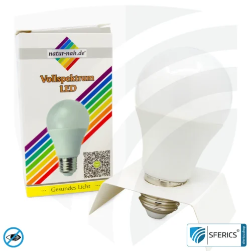 8 watt LED full spectrum | bright like 60 watts, 560 lumens | CRI 95 | flickerfree | daylight | E27 | business quality