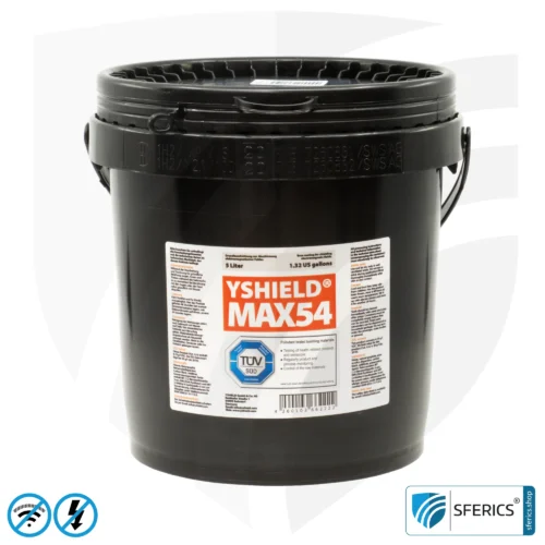 Shielding paint MAX54 | RF screening attenuation against electrosmog up to 100 dB at 40 GHz | TÜV SÜD certified | developed for maximum shielding against electrosmog by 5G or WIFI 6