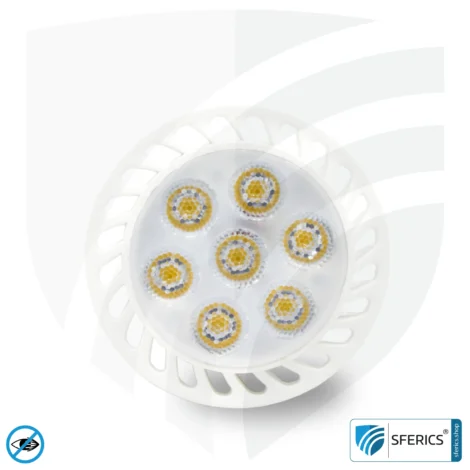 6 watt LED spot full spectrum 3step | dimming without dimmer: bright like 35 watts (100%), 50% or 15%, 480 lumens | CRI 95 | flickerfree | daylight | GU10 | business quality