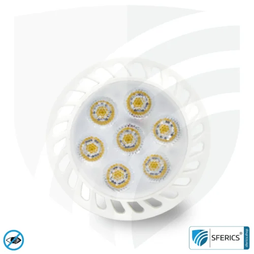 6 watt LED spot full spectrum 3step | dimming without dimmer: bright like 35 watts (100%), 50% or 15%, 480 lumens | CRI 95 | flickerfree | daylight | GU10 | business quality