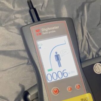 Potential-bound NF measurement inside the shielding tent with grounding connection