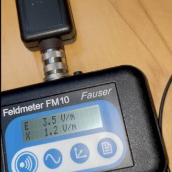 Potential-free LF measurement inside the shielding tent with earth connection