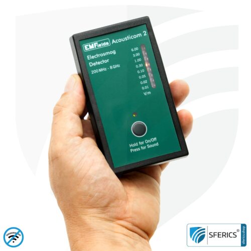 ACOUSTICOM 2 electrosmog detector | Broadband HF meter for beginners | Detection of EMF radio radiation up to 8 GHz, including 5G!