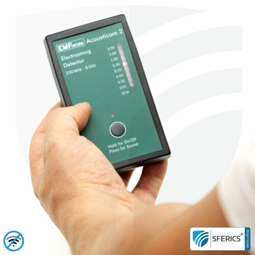 ACOUSTICOM 2 electrosmog detector | Broadband HF meter for beginners | Detection of EMF radio radiation up to 8 GHz, including 5G!