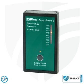 ACOUSTICOM 2 electrosmog detector | Broadband HF meter for beginners | Detection of EMF radio radiation up to 8 GHz, including 5G!