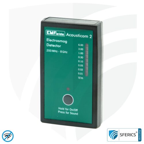 ACOUSTICOM 2 electrosmog detector | Broadband HF meter for beginners | Detection of EMF radio radiation up to 8 GHz, including 5G!