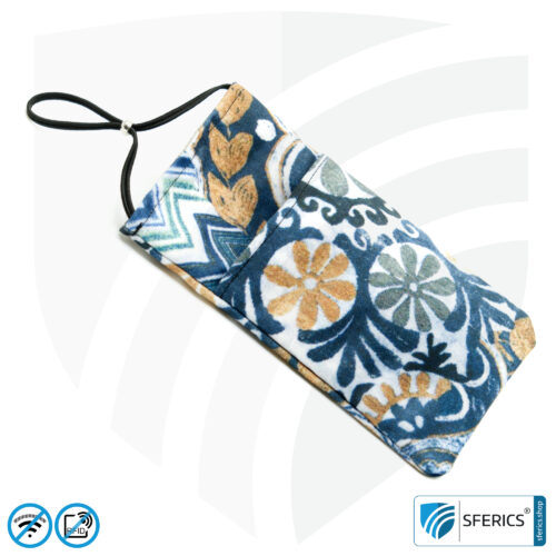 Cell phone pouch eWall for the smartphone | Unique in design FELIX.BLUE | anti electrosmog incl. 5G | 3in1 protection incl. RFID blocker | cell phone case for iPhone, Android, ...