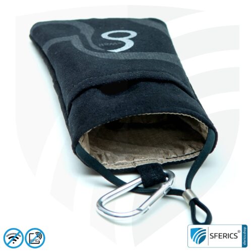 Cell phone case eWall for the smartphone | BLACK | anti electrosmog incl. 5G | 3in1 protection incl. RFID blocker | cell phone case for iPhone, Android, ...