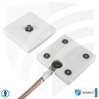 Mobile grounding plate | for grounding canopy, floor underlay, tent, sleeping bag, bed linen, blanket, etc. | GCS