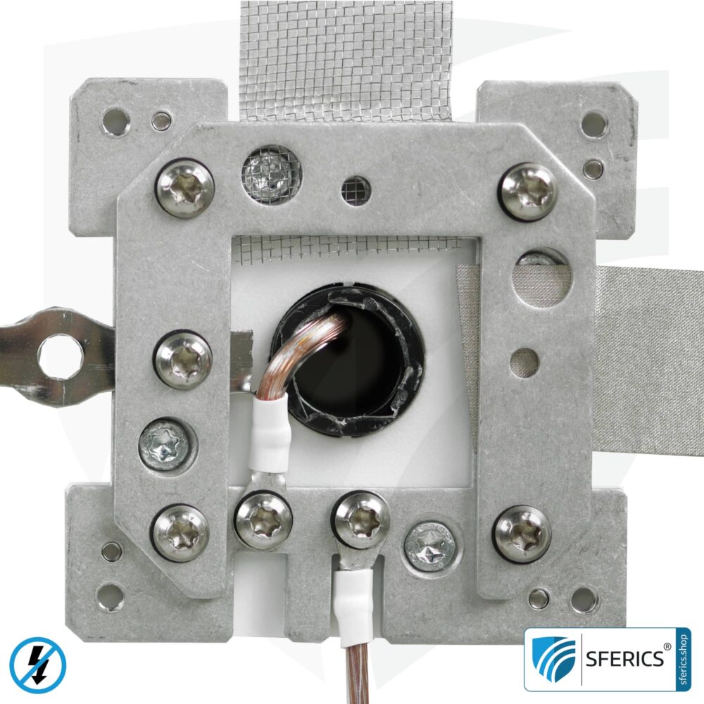 Grounding housing, stationary | grounding of shielded surfaces | indoors and outdoors | 80x80 mm