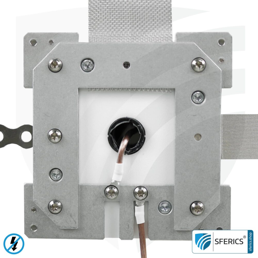 Grounding housing, stationary | grounding of shielded surfaces | indoors and outdoors | 120x120 mm