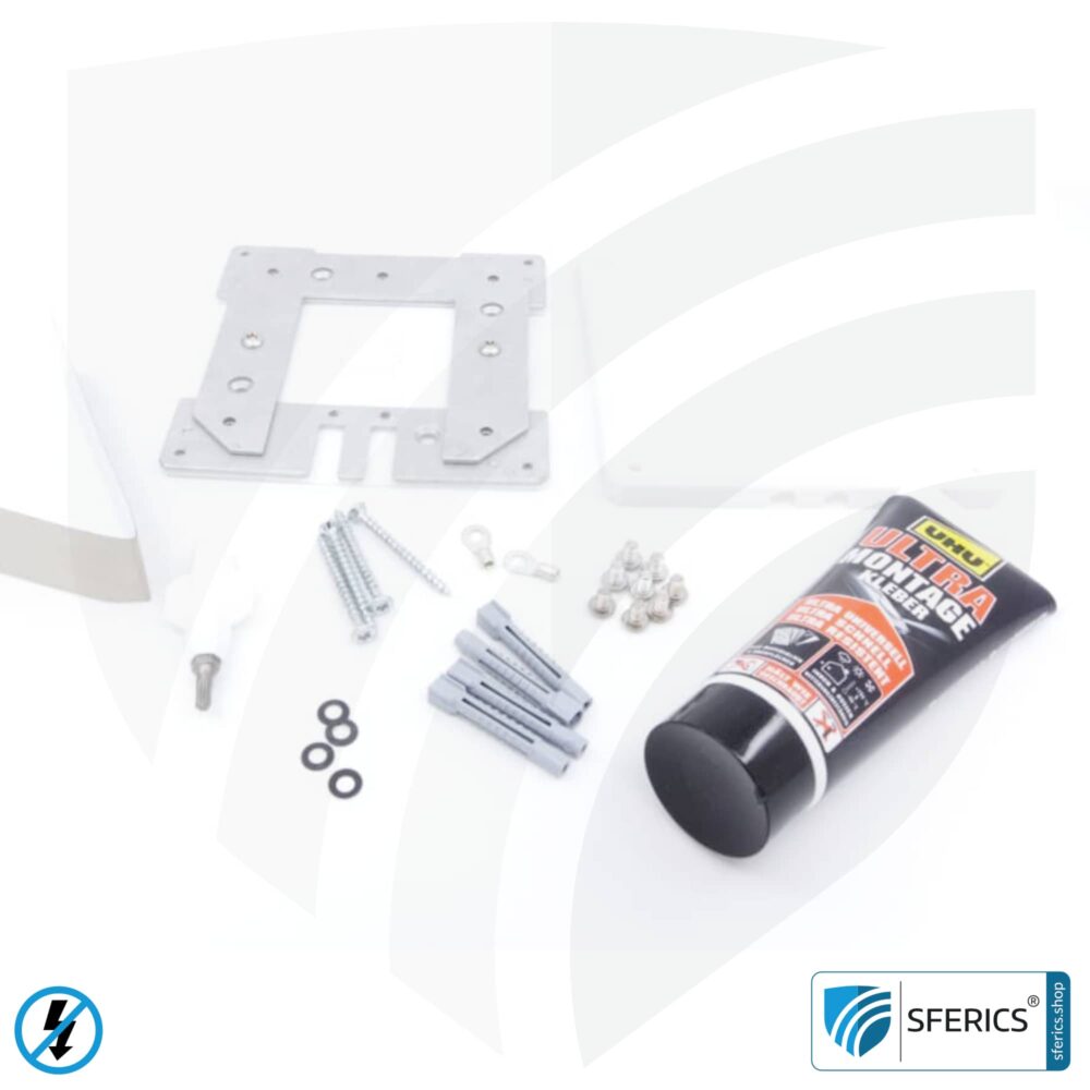 Grounding housing, stationary | grounding of shielded surfaces | indoors and outdoors | 120x120 mm