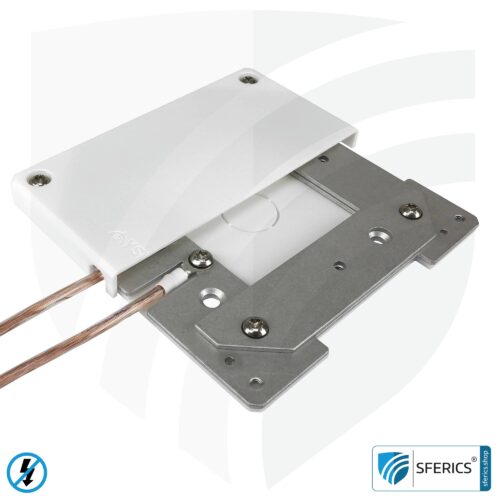 Grounding housing, stationary | grounding of shielded surfaces | indoors and outdoors | 120x120 mm