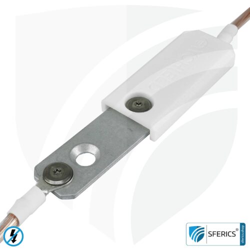 Grounding plate | stationary for indoor rooms | grounding of shielded surfaces | 20 x 80 mm