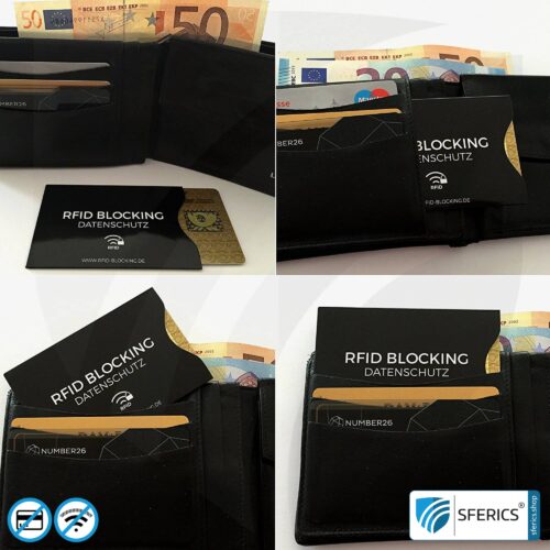 RFID NFC protective covers | data protection for modern smart cards | EC card, credit card, passport, identity card, ID card, ...