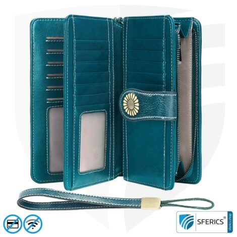 Wallet with Anti RFID NFC data protection | modern wallet for EC cards, credit cards, ID cards, ... | cool designs for men and women