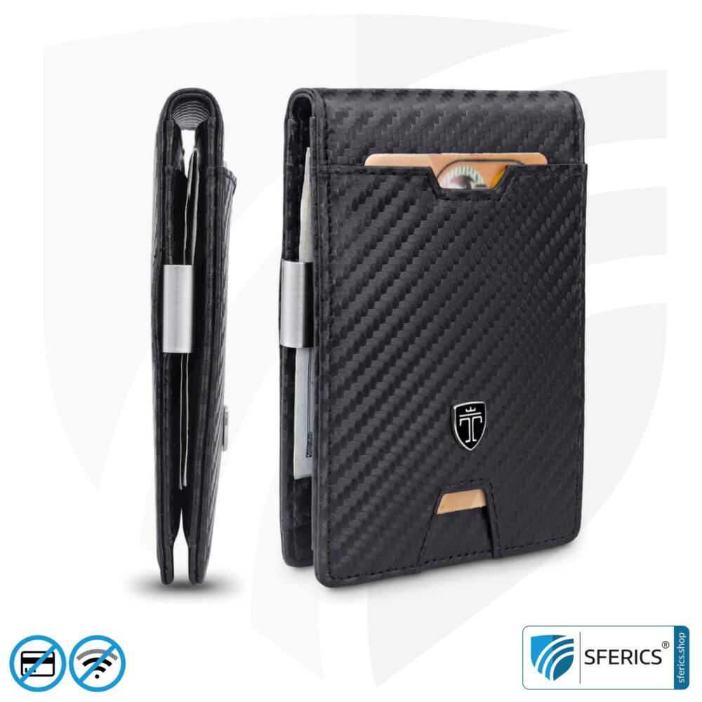 Wallet with Anti RFID NFC data protection | modern wallet for EC cards, credit cards, ID cards, ... | cool designs for men and women