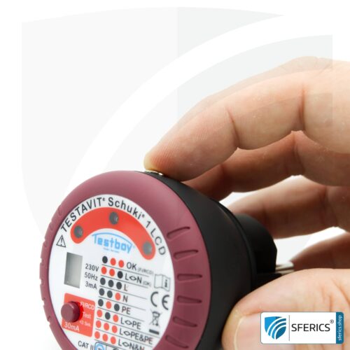 TESTAVIT SCHUKI 1 LCD | socket tester with RCD tripping | quick check of grounding, wiring and RCD circuit breaker.