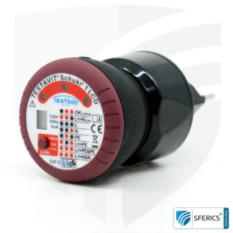 TESTAVIT SCHUKI 1 LCD | socket tester with RCD tripping | quick check of grounding, wiring and RCD circuit breaker | Switzerland