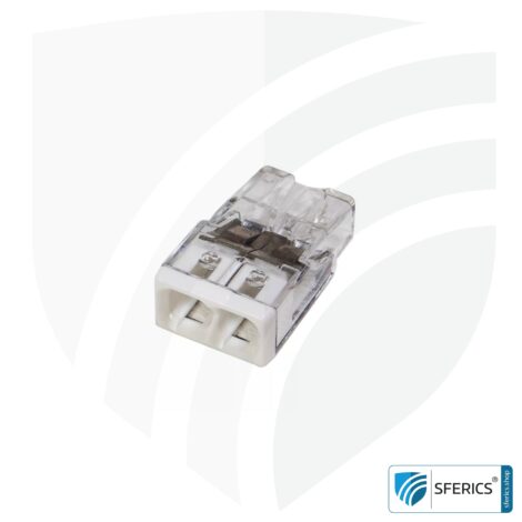 WAGO compact splicing connector | model 2273-202 | for 2 solid conductors | alternative to classic connector blocks