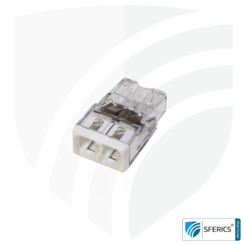 WAGO compact splicing connector | model 2273-202 | for 2 solid conductors | alternative to classic connector blocks
