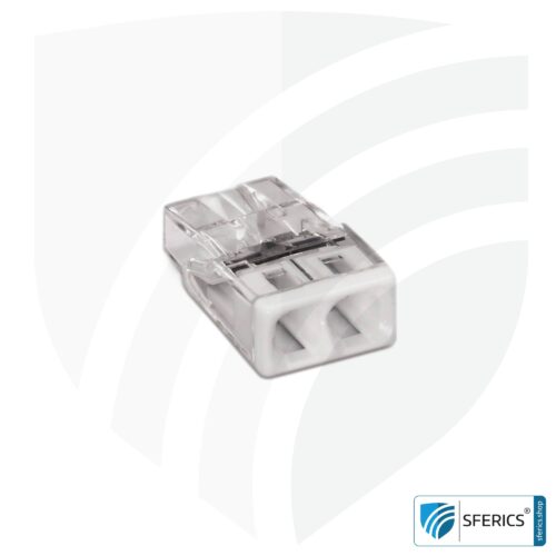 WAGO compact splicing connector | model 2273-202 | for 2 solid conductors | 100 pieces | alternative to classic connector blocks