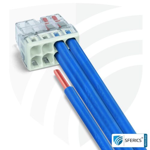 WAGO compact splicing connector | model 2273-208 | for 8 solid conductors | 50 pieces | alternative to classic connector blocks