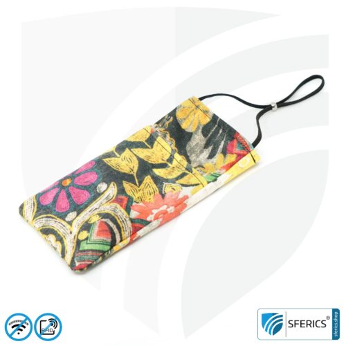 Cell phone pouch eWall for the smartphone | Unique in design COLOR.DREAM | anti electrosmog incl. 5G | 3in1 protection incl. RFID blocker | cell phone case for iPhone, Android, ...