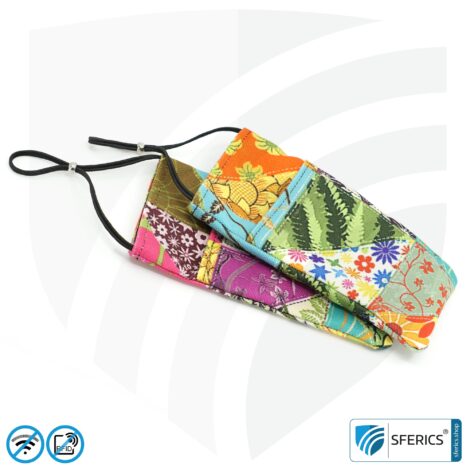 Cell phone case eWall for the smartphone | Unique in design FLOWERPOWER | anti electrosmog incl. 5G | 3in1 protection incl. RFID blocker | cell phone case for iPhone, Android, ... | XL