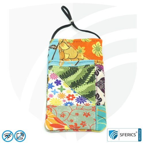 Cell phone case eWall for the smartphone | Unique in design FLOWERPOWER | anti electrosmog incl. 5G | 3in1 protection incl. RFID blocker | cell phone case for iPhone, Android, ... | XL