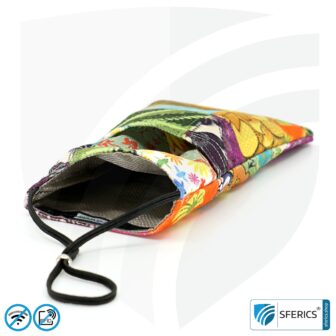 Cell phone case eWall for the smartphone | Unique in design FLOWERPOWER | anti electrosmog incl. 5G | 3in1 protection incl. RFID blocker | cell phone case for iPhone, Android, ... | XXL