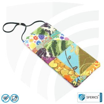 Cell phone case eWall for the smartphone | Unique in design FLOWERPOWER | anti electrosmog incl. 5G | 3in1 protection incl. RFID blocker | cell phone case for iPhone, Android, ... | XXL
