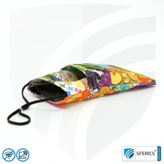 Cell phone case eWall for the smartphone | Unique in design FLOWERPOWER | anti electrosmog incl. 5G | 3in1 protection incl. RFID blocker | cell phone case for iPhone, Android, ... | XXL