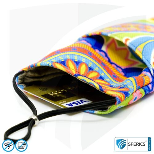 Cell phone case eWall for the smartphone | Unique in design RAINBOW.FLOWER | anti electrosmog incl. 5G | 3in1 protection incl. RFID blocker | cell phone case for iPhone, Android, ... | XXL