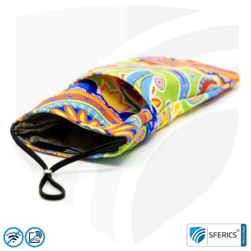 Cell phone case eWall for the smartphone | Unique in design RAINBOW.FLOWER | anti electrosmog incl. 5G | 3in1 protection incl. RFID blocker | cell phone case for iPhone, Android, ... | XXL