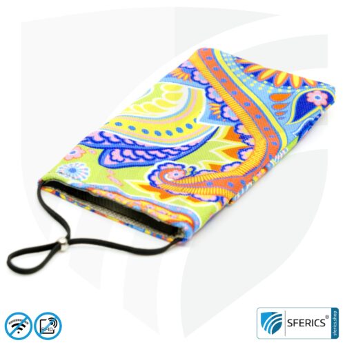 Cell phone case eWall for the smartphone | Unique in design RAINBOW.FLOWER | anti electrosmog incl. 5G | 3in1 protection incl. RFID blocker | cell phone case for iPhone, Android, ... | XXL