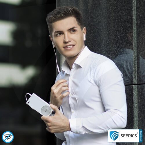 FAZUP antenna patch | SILVER | innovative technology against electrosmog | protects against unnecessarily high radiation from your own mobile phone | no esotericism or harmonization. reduction is measurable!