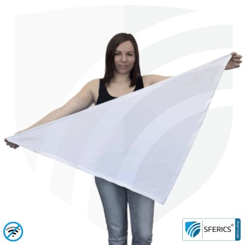 Shielding headscarf | protection up to 41 dB against HF electrosmog (cell phone, WIFI, LTE) | effective against 5G! | triangular
