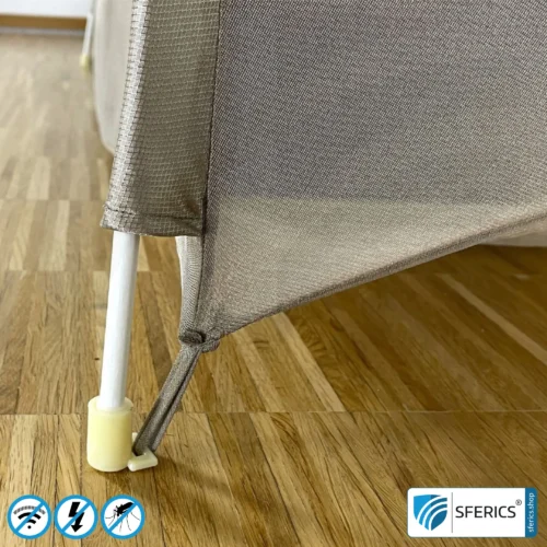 Shielding Tent SAFECAVE | anti electrosmog full protection | mobile radiation protection against WIFI, cell phone, LTE, 5G, ... with efficiency over 99.99% (42 dB) | free-standing, without ceiling suspension | groundable LF