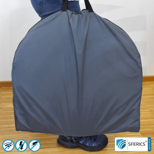 Shielding Tent SAFECAVE Pop Up Litter Tent | anti electrosmog full protection | mobile radiation protection against WIFI, cell phone, LTE, 5G, ... with efficiency up to 99.99% (42 dB) | LF groundable