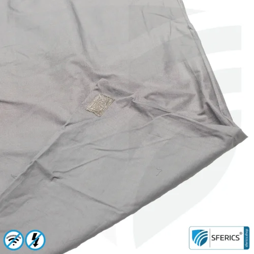 Shielding sleeping bag Electrosmog PRO | mobile radiation protection against WIFI, cell phone, LTE, 5G, ... with efficiency over 99.99% (42 dB) | free-standing, without ceiling suspension | LF groundable