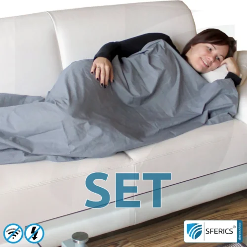 Shielding blanket in a set | mobile radiation protection against WIFI, cell phone, LTE, 5G, ... with efficiency over 99,99% (42 dB) | LF groundable 9 Shielding blanket in a set | mobile radiation protection against WIFI, cell phone, LTE, 5G, ... with efficiency over 99.99% (42 dB) | LF groundable