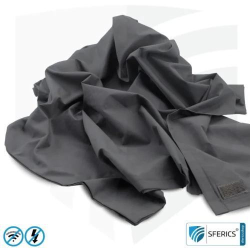 Shielding blanket | | mobile radiation protection against WIFI, cell phone, LTE, 5G, ... with efficiency over 99.99% (42 dB) | LF groundable