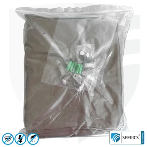 Shielding canopy electrosmog BUDGET | SINGLE BED | box shape | shielding RF over 99.99% (44 dB) | groundable | made in china