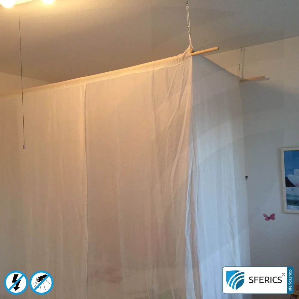 Shielding canopy electrosmog RF | SINGLE BED | Shielding radio up to 99.99 % (40 dB). Effective against mobile phone radiation, WIFI, etc.