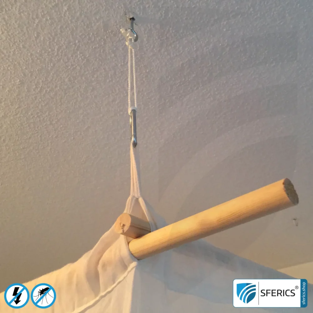 Shielding canopy electrosmog RF | SINGLE BED | Shielding radio up to 99.99 % (40 dB). Effective against mobile phone radiation, WIFI, etc.