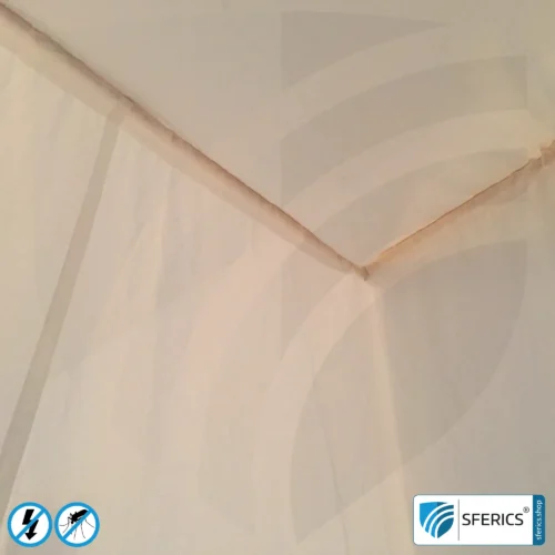 Shielding canopy electrosmog RF | SINGLE BED | Shielding radio up to 99.99 % (40 dB). Effective against mobile phone radiation, WIFI, etc.