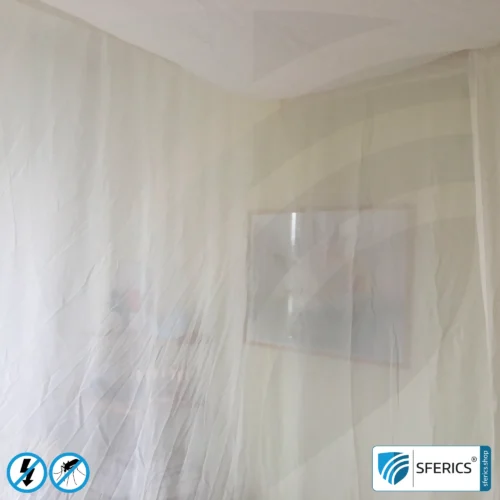 Shielding canopy electrosmog RF | DOUBLE BED or GRAND KING SIZE | Shielding radio up to 99.99 % (40 dB). Effective against mobile phone radiation, WIFI, etc.