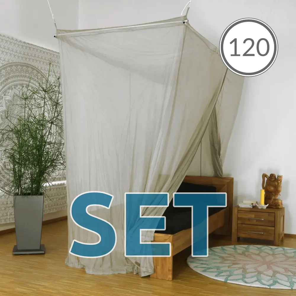 Shielding canopy Electrosmog PRO in a set | QUEENSIZE BED, 120CM | Shielding RF radiation over 99.99% (48 dB). Groundable. Effective against 5G! Feedimage.